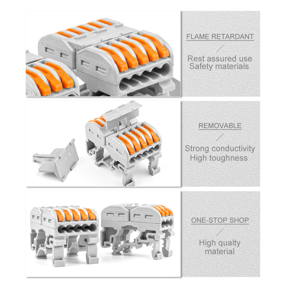 DIN Rail Fast Wire Cable Conne - Push Fit Connector ulasan dan harga