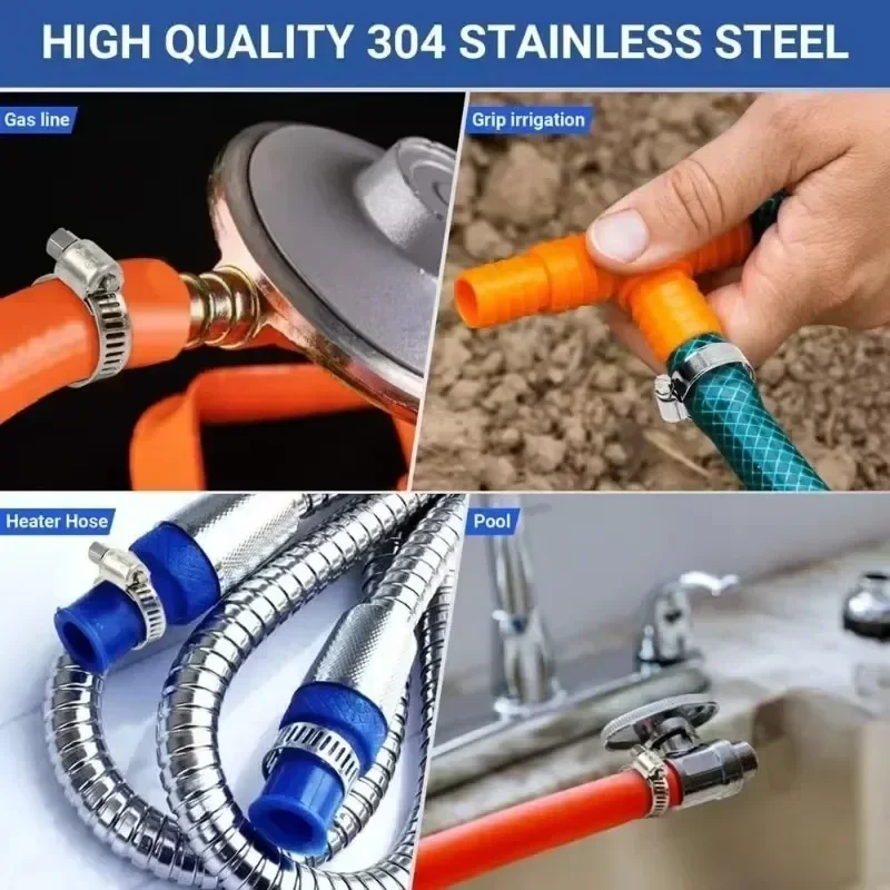10-50pcs Hose Clips Pipe Clamp - Drain Pipe Clip ulasan dan harga