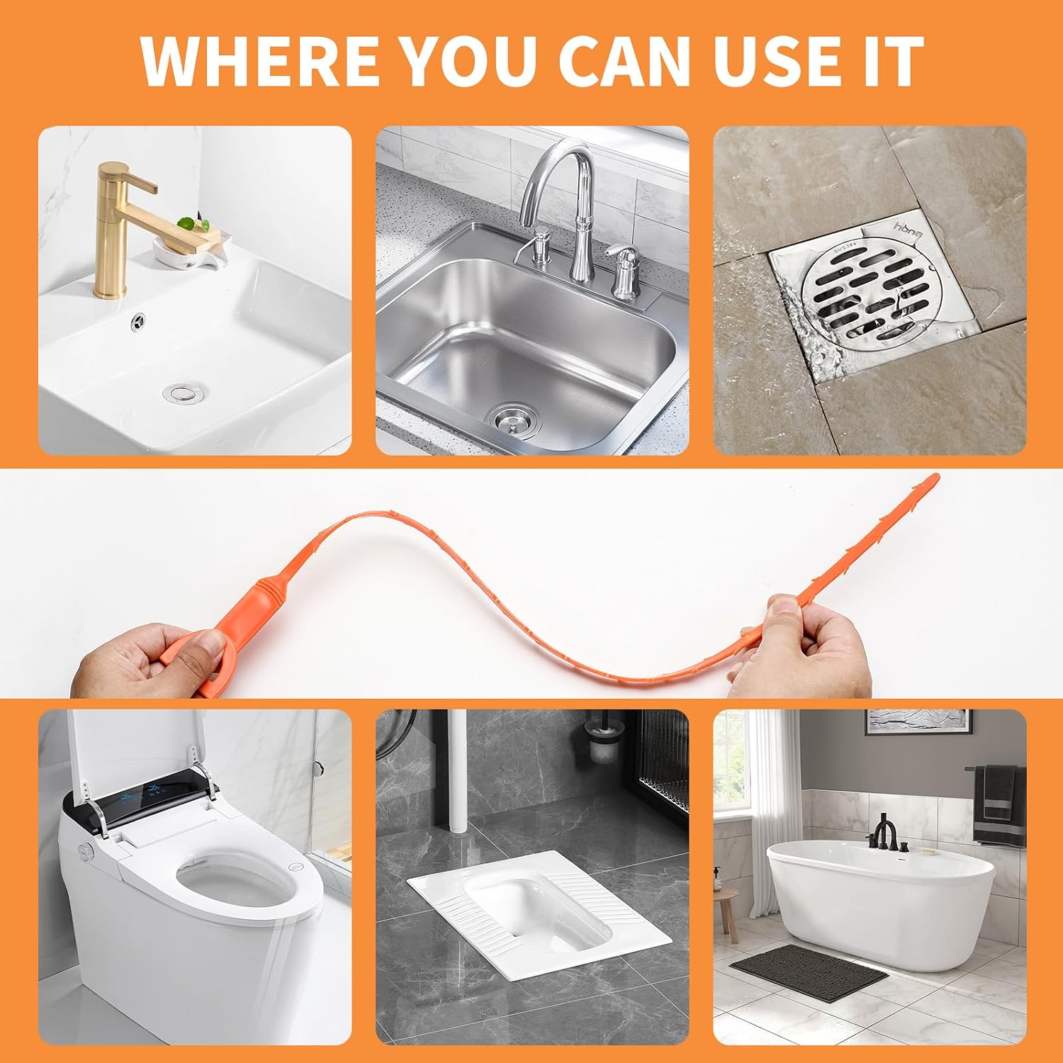 4-Pack 20-Inch Drain Snake, Fl - Drain Snake Flexible ulasan dan harga