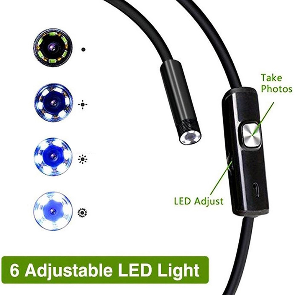 6 LED Light 7mm 1M  Endoscope  - Drain Snake Flexible ulasan dan harga