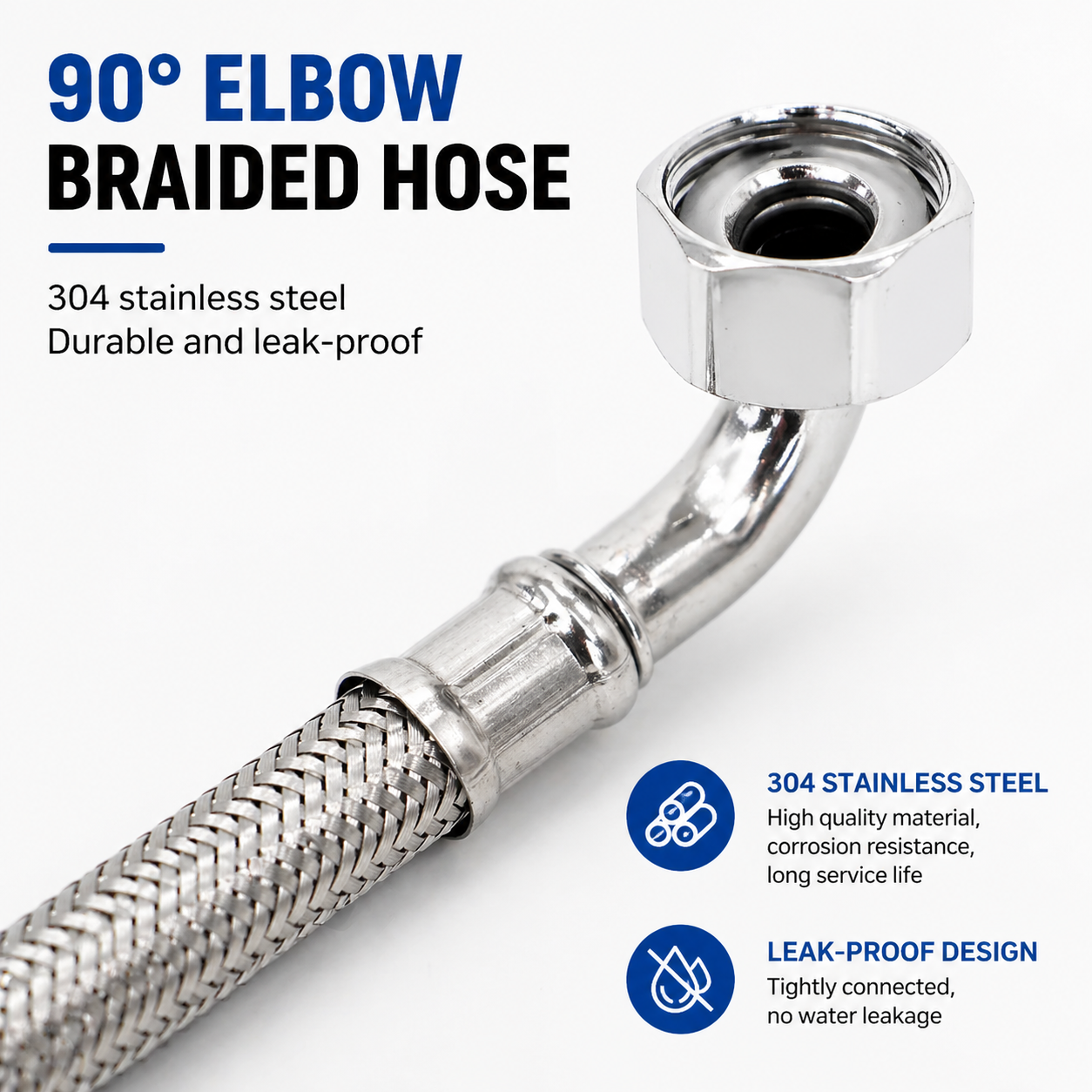 304 Stainless Steel Hose Angle - Flexible Hose Braided ulasan dan harga
