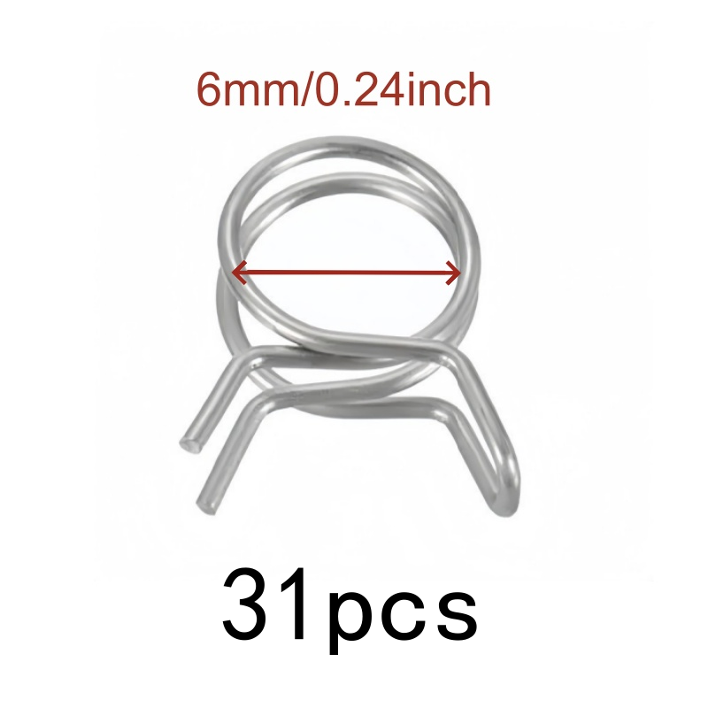31Pcs 6mm Double Wire Clips, S - Drain Pipe Clip ulasan dan harga