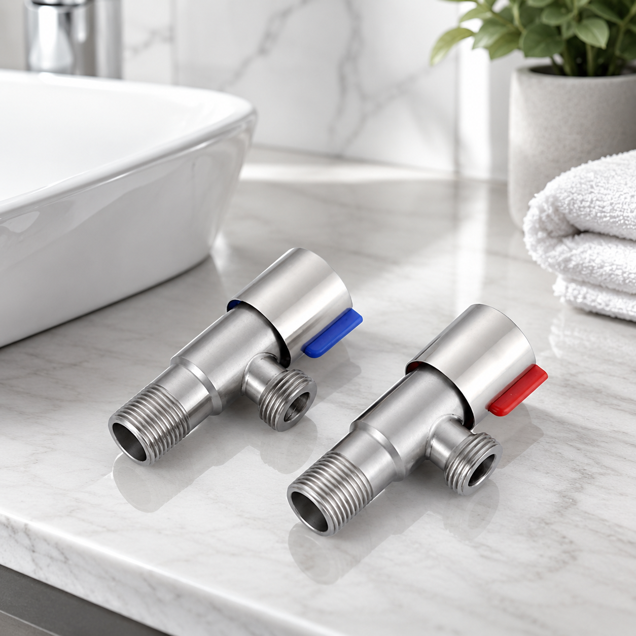 Stainless Steel Hot Cold Inlet - Toilet Fill Valve ulasan dan harga