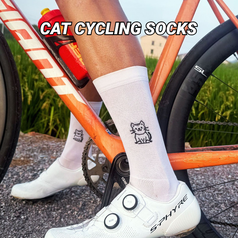 Cat Pattern Cycling Socks Spri - Pipe Bending Spring ulasan dan harga