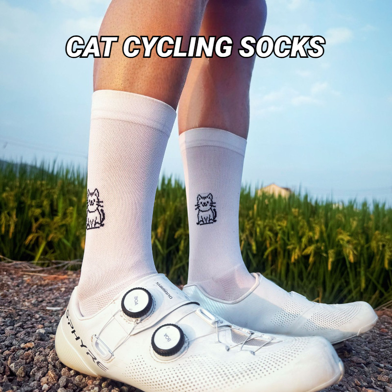 Cat Pattern Cycling Socks Spri - Pipe Bending Spring ulasan dan harga