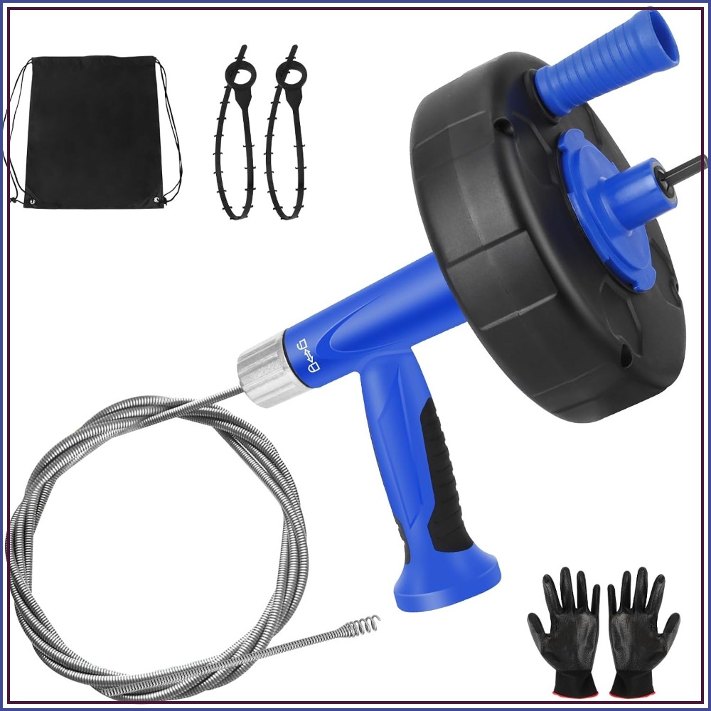 25FT Drain Snake with Drill Ad - Drain Snake Flexible ulasan dan harga