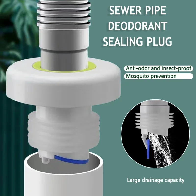 Pipe Drain Sealing Plug Deodor - Drain Pipe Clip ulasan dan harga